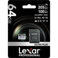 Lexar Professional 64GB 205 MB/s Silver Plus Mikro SD Hafıza Kartı