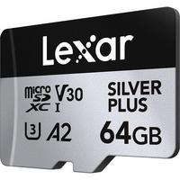 Lexar Professional 64GB 205 MB/s Silver Plus Mikro SD Hafıza Kartı